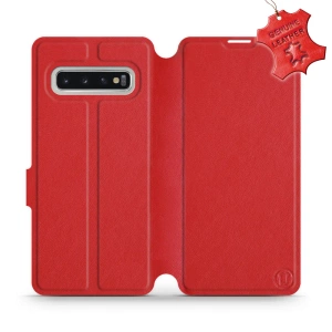 Hülle für Samsung Galaxy S10 - Farbe Red Leather