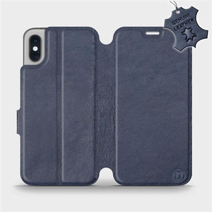 Phone Case Apple iPhone X - Design Blue Leather