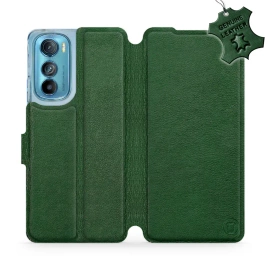 Phone Case Motorola Edge 30 5G - Design Green Leather