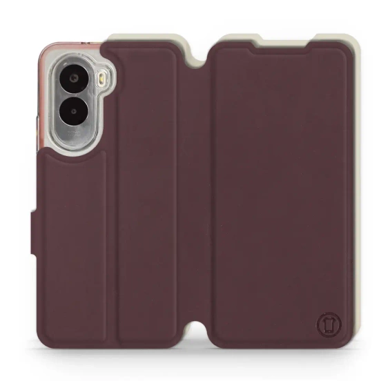 Phone Case Xiaomi POCO M7 - Design Burgundy with Platinum