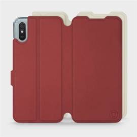 Phone Case Xiaomi Redmi 9A - Design Dark Red with Platinum