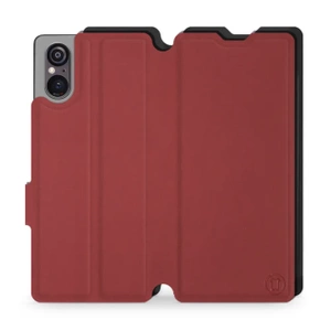 Phone Case Sony Xperia 5 V - Design Dark Red with Black