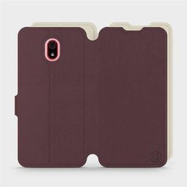 Etui Soft Touch do Xiaomi Redmi 8a - wzór Matowy burgund z platyną