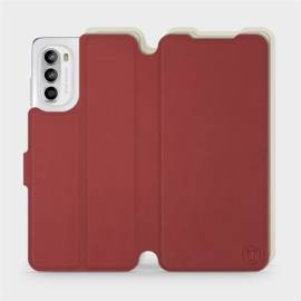 Phone Case Motorola Moto G52 - Design Dark Red with Platinum