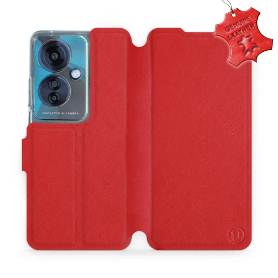 Phone Case OPPO Reno 11F - Design Red Leather
