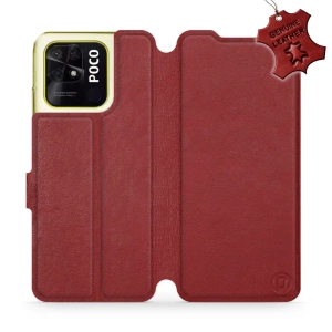 Hülle für Xiaomi POCO C40 - Farbe Dark Red Leather