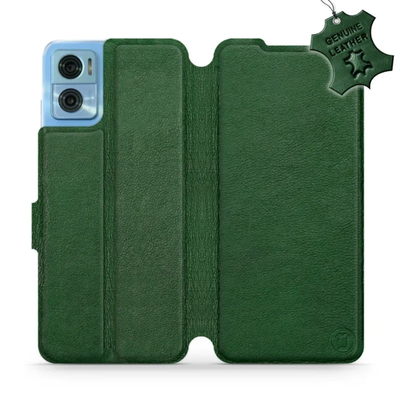 Phone Case Motorola Moto E22 - Design Green Leather