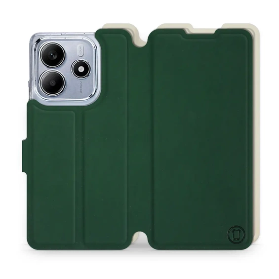 Etui Soft Touch do Xiaomi Redmi Note 14 5G - wzór Miejska zieleń z platyną