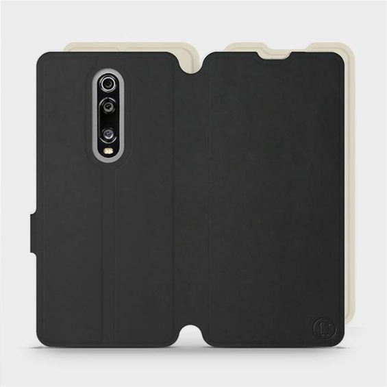 Etui Soft Touch do Xiaomi Mi 9T - wzór Satynowa czerń z platyną