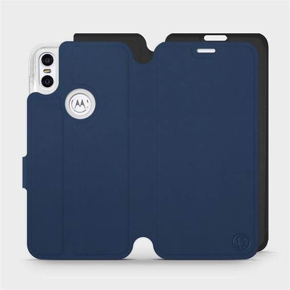 Phone Case Motorola One - Design Navy with Black