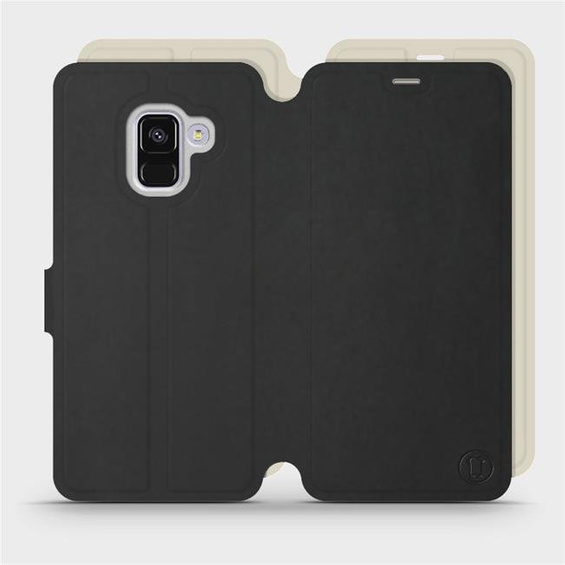 Hülle für Samsung Galaxy A8 2018 - Farbe Schwarz mit Platin