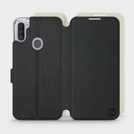 Phone Case Samsung Galaxy M11 - Design Black with Platinum