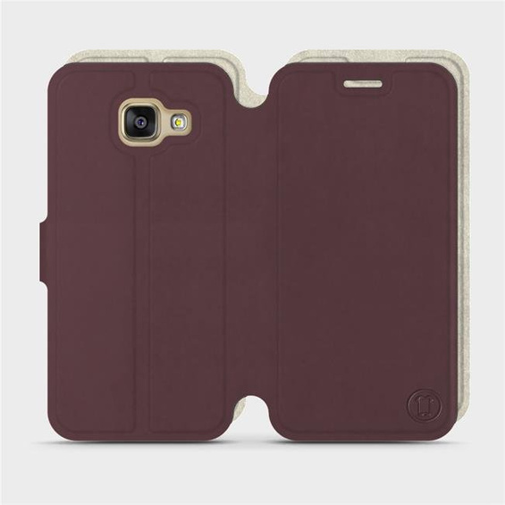 Hülle für Samsung Galaxy A3 2016 - Farbe Burgund mit Platin