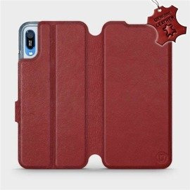 Hülle für Huawei Y6 2019 - Farbe Dark Red Leather