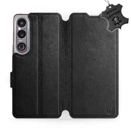 Phone Case Sony Xperia 1 VI - Design Black Leather