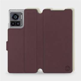 Phone Case Motorola Edge 30 Ultra - Design Burgundy with Platinum