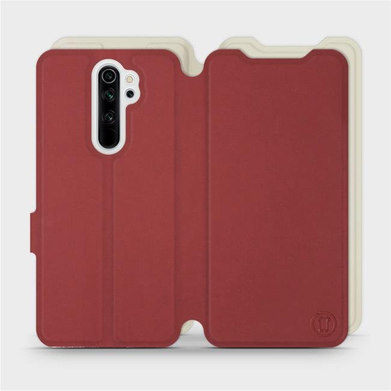 Phone Case Xiaomi Redmi Note 8 Pro - Design Dark Red with Platinum