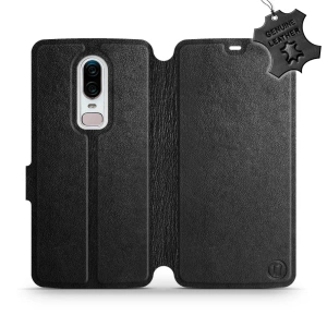 Phone Case OnePlus 6 A6000 - Design Black Leather