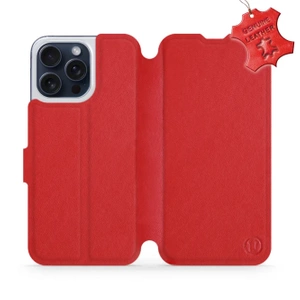 Phone Case Apple iPhone 15 Pro Max - Design Red Leather