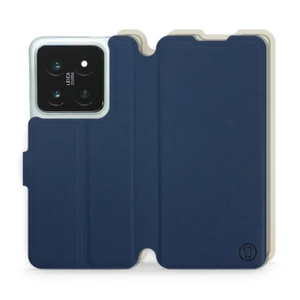 Hülle für Xiaomi 14 Pro - Farbe Marineblau mit Platin