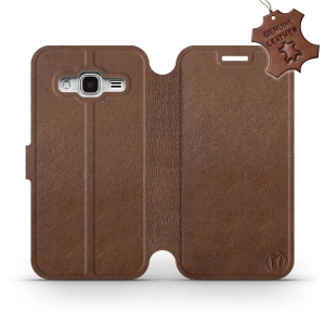 Phone Case Samsung Galaxy J3 2016 - Design Brown Leather
