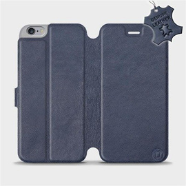 Etui ze skóry naturalnej do Apple iPhone 6s Plus - wzór Blue Leather