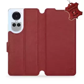 Phone Case OPPO Reno 10 5G - Design Dark Red Leather