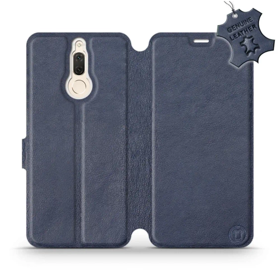 Etui ze skóry naturalnej do Huawei Mate 10 Lite - wzór Blue Leather