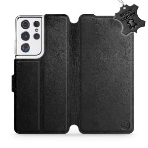 Phone Case Samsung Galaxy S21 Ultra - Design Black Leather