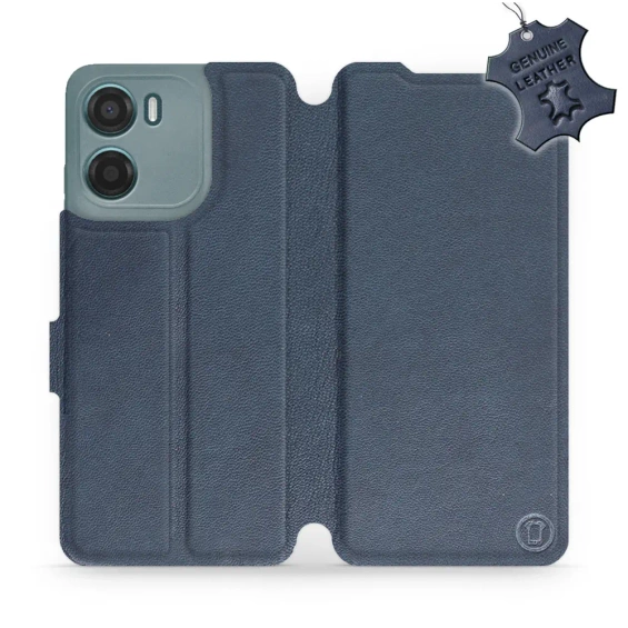 Phone Case Motorola Moto G05 - Design Blue Leather