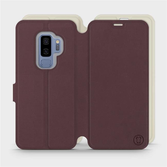 Hülle für Samsung Galaxy S9 Plus - Farbe Burgund mit Platin