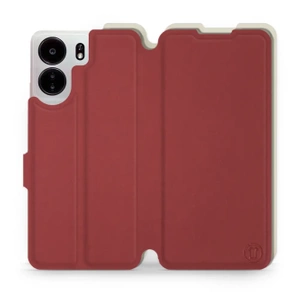 Phone Case Xiaomi POCO C65 - Design Dark Red with Platinum