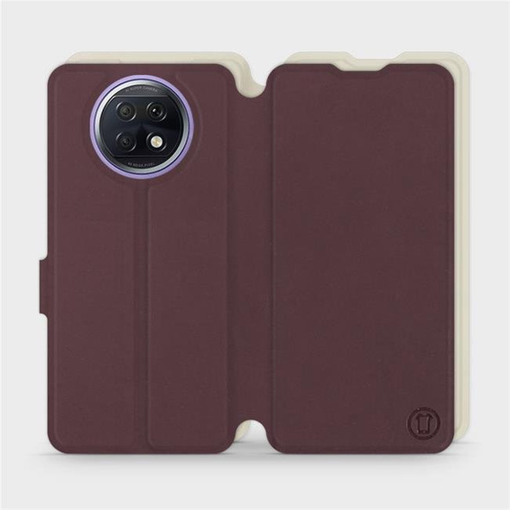 Etui Soft Touch do Xiaomi Redmi Note 9T - wzór Matowy burgund z platyną