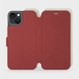 Phone Case Apple iPhone 13 - Design Dark Red with Platinum