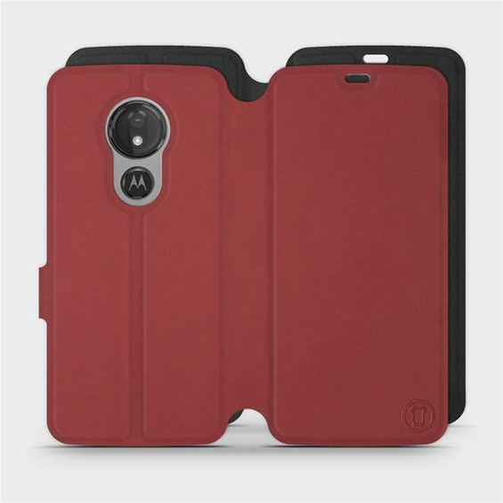 Etui Soft Touch do Motorola Moto G7 Power - wzór Zachodząca czerwień z czernią