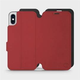 Phone Case Apple iPhone X - Design Dark Red with Black