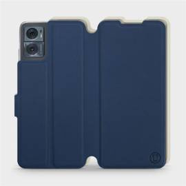 Phone Case Motorola Moto E22i - Design Navy with Platinum