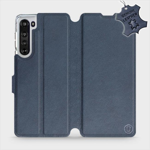 Phone Case Motorola Edge - Design Blue Leather
