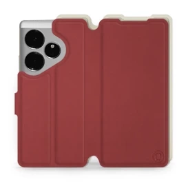 Phone Case Realme GT 6 - Design Dark Red with Platinum