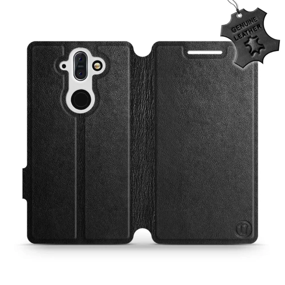 Phone Case Nokia 8 Sirocco - Design Black Leather