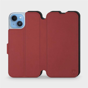 Phone Case Apple iPhone 14 - Design Dark Red with Black