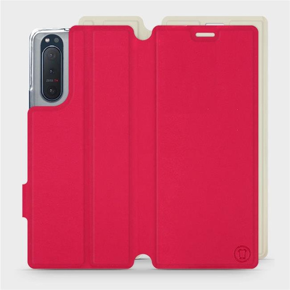 Etui Soft Touch do Sony Xperia 5 II - wzór Żywa czerwień z platyną