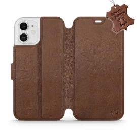 Phone Case Apple iPhone 12 - Design Brown Leather