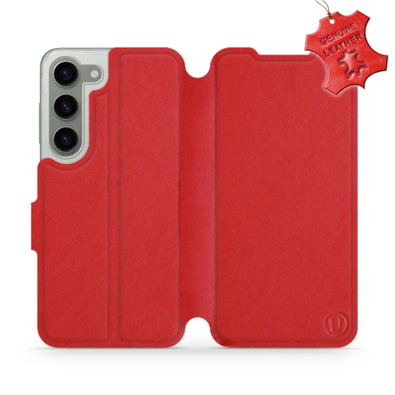 Phone Case Samsung Galaxy S23 - Design Red Leather