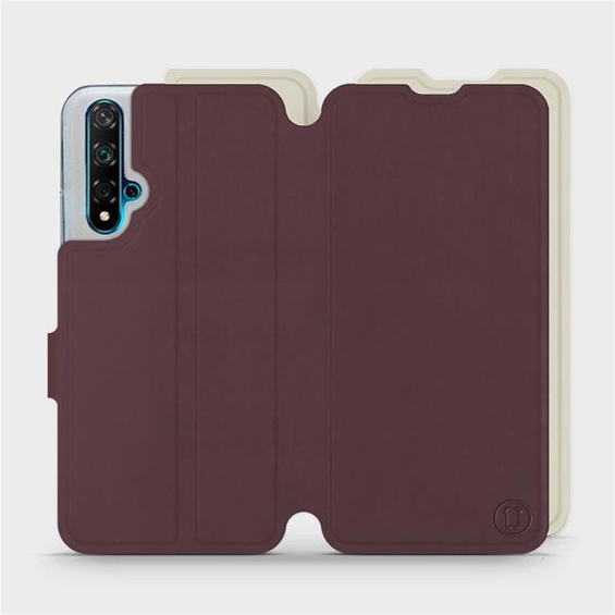 Phone Case Huawei Nova 5T - Design Burgundy with Platinum