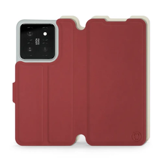 Etui Soft Touch do Xiaomi 14 - wzór Zachodząca czerwień z platyną