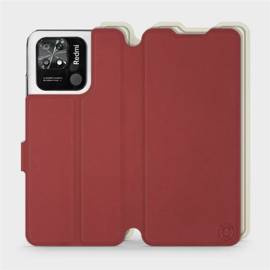 Phone Case Xiaomi Redmi 10C - Design Dark Red with Platinum