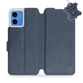 Phone Case Motorola Moto G14 - Design Blue Leather