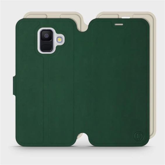 Etui Soft Touch do Samsung Galaxy A6 2018 - wzór Miejska zieleń z platyną