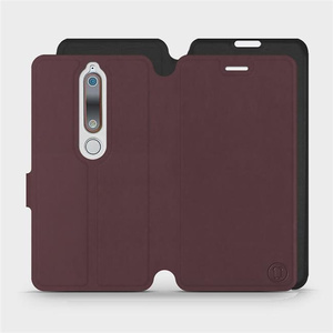 Etui Soft Touch do Nokia 6.1 - wzór Matowy burgund z czernią